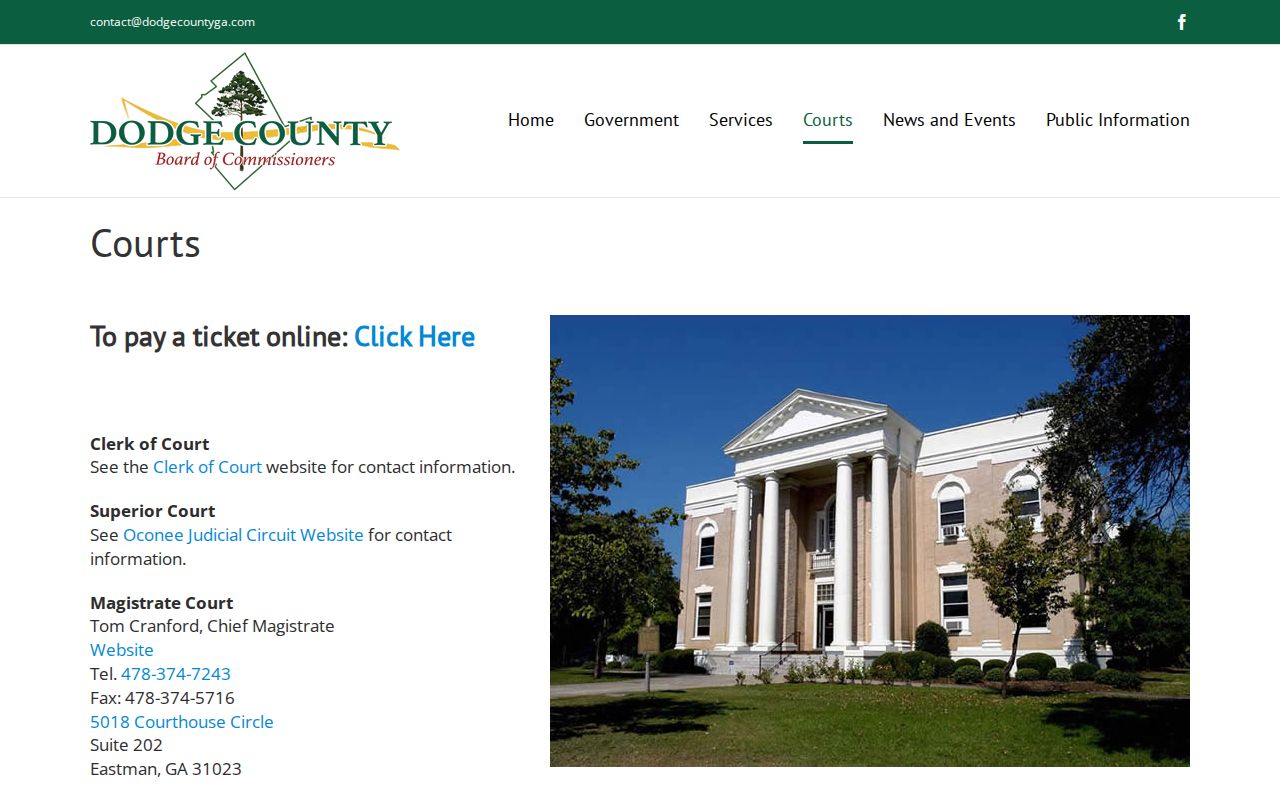 Dodge County criminal records official court directory